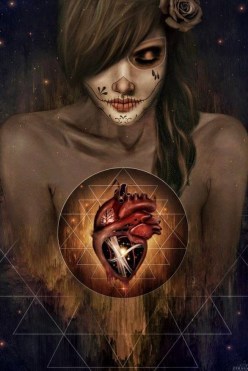 Feral Plains Artist Lips sewn with heart